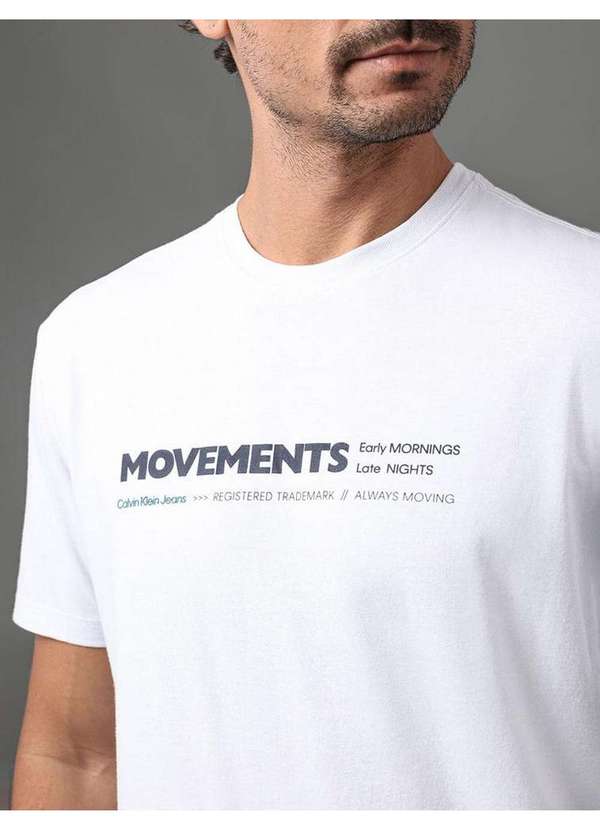 Calvin Klein Jeans - Camiseta Masculina Movements Calvin Klein Jeans - Branco Branco 3