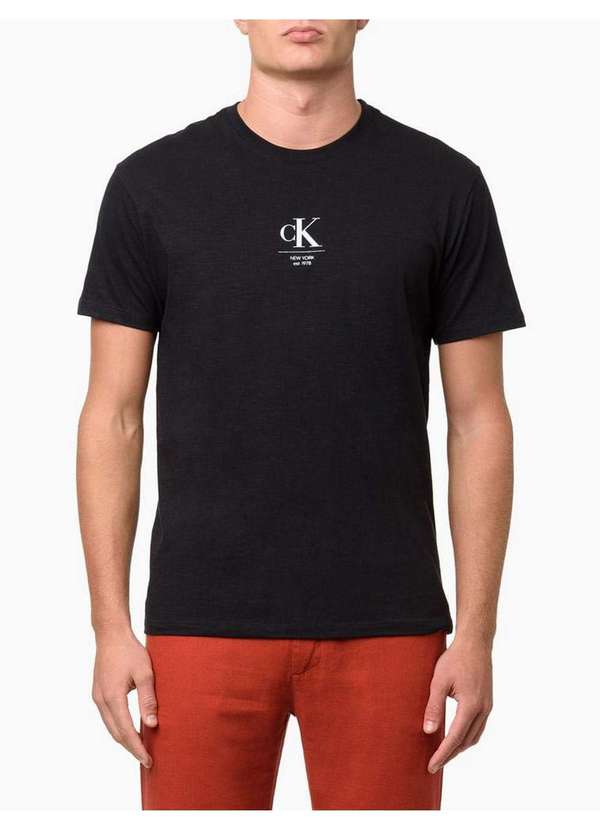 Calvin Klein Jeans - Camiseta Masculina New York Calvin Klein Jeans - Preto Preto 3