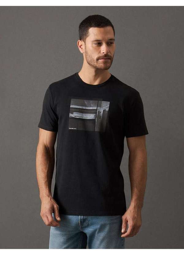Calvin Klein Jeans - Camiseta Masculina New York Frames Calvin Klein Jeans - Preto Preto 5