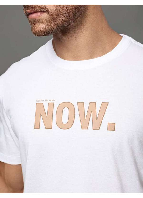 Calvin Klein Jeans - Camiseta Masculina Now Calvin Klein Jeans - Branco Branco 3