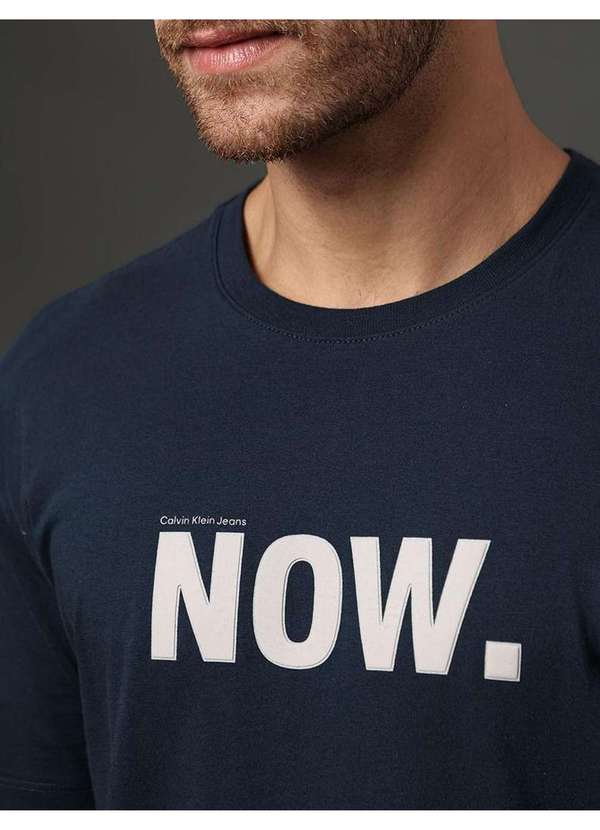 Calvin Klein Jeans - Camiseta Masculina Now Calvin Klein Jeans - Marinho Azul 2
