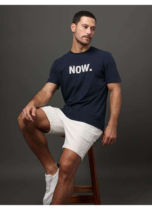 Calvin Klein Jeans - Camiseta Masculina Now Calvin Klein Jeans - Marinho Azul 4