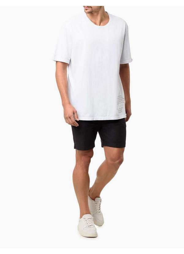 Calvin Klein Jeans - Camiseta Masculina Oversized Get Lost - Branco Branco 2