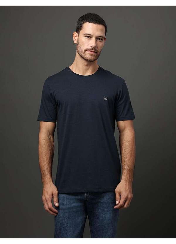 Calvin Klein Jeans - Camiseta Masculina Patch Calvin Klein Jeans - Marinho Azul
