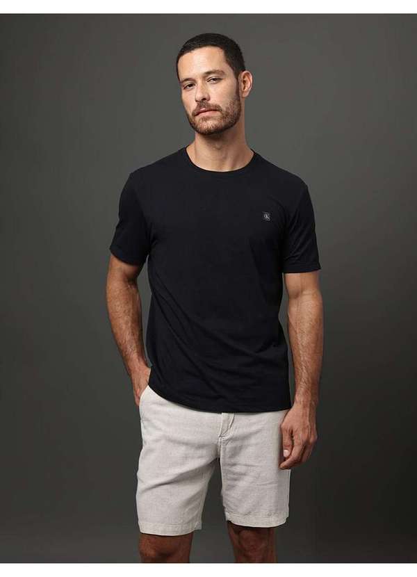 Calvin Klein Jeans - Camiseta Masculina Patch Calvin Klein Jeans - Preto Preto 5