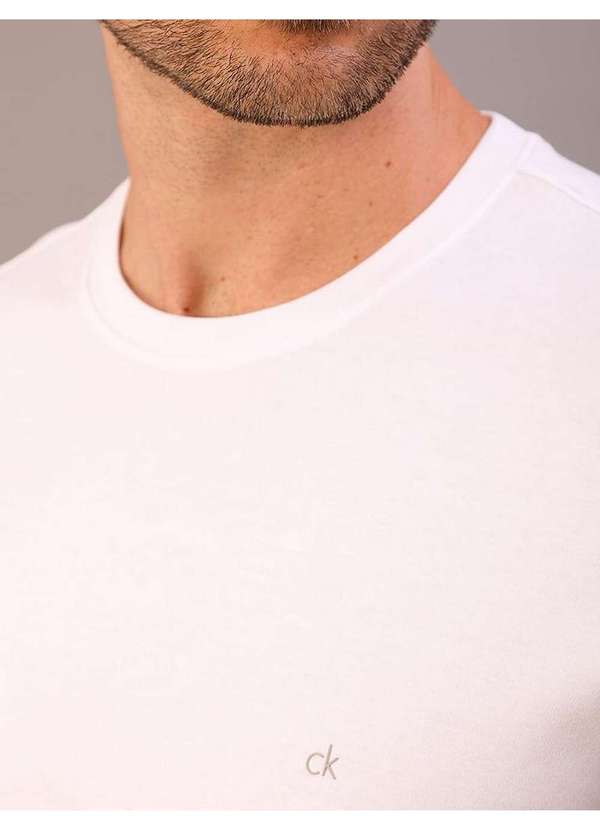 Calvin Klein Jeans - Camiseta Masculina Pima Calvin Klein - Branco 2 Branco 5