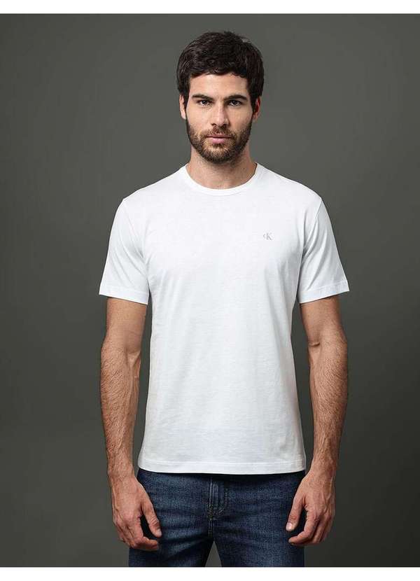 Calvin Klein Jeans - Camiseta Masculina Pima Calvin Klein Jeans - Branco 2 Branco