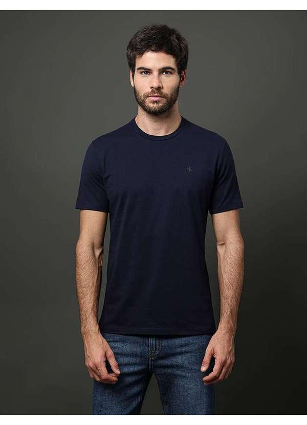 Calvin Klein Jeans - Camiseta Masculina Pima Calvin Klein Jeans - Marinho Azul 4