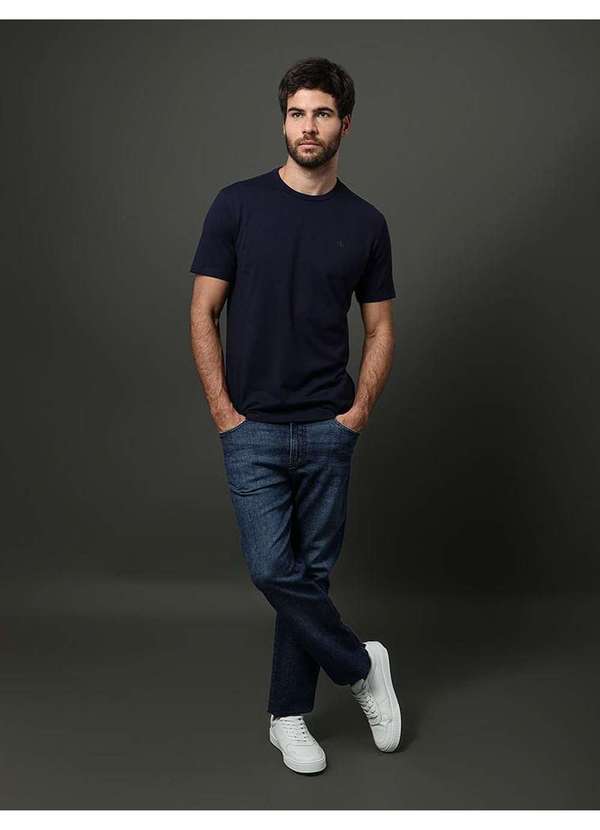 Calvin Klein Jeans - Camiseta Masculina Pima Calvin Klein Jeans - Marinho Azul 5