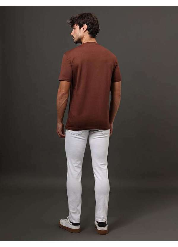 Calvin Klein Jeans - Camiseta Masculina Pima Calvin Klein Jeansm - Marrom Marrom