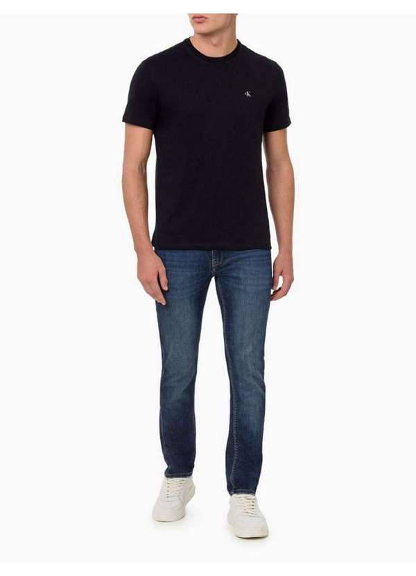 Calvin Klein Jeans - Camiseta Masculina Pima - Preto Preto