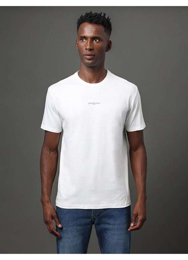 Calvin Klein Jeans - Camiseta Masculina Push Your Limits Calvin Klein Jeans - Off Whit Branco