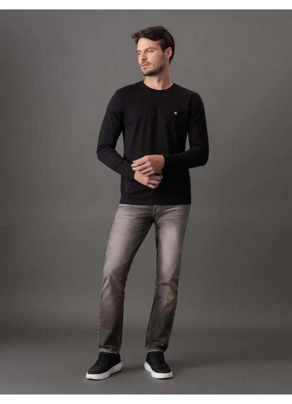 Calvin Klein Jeans - Camiseta Masculina Rubber Patch Calvin Klein Jeans - Preto Preto 2