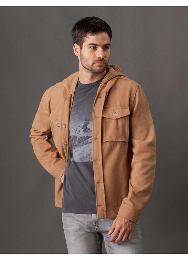 Calvin Klein Jeans - Camiseta Masculina Snow Mobile Calvin Klein Jeans - Chumbo Cinza