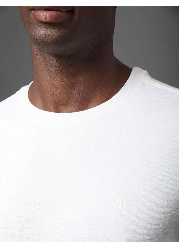 Calvin Klein Jeans - Camiseta Masculina Soft Calvin Klein Jeans - Off White Branco 4