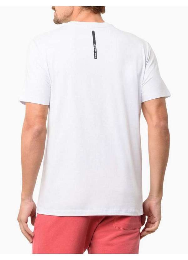 Calvin Klein Jeans - Camiseta Masculina Stay Simple & True - Branco Branco 3