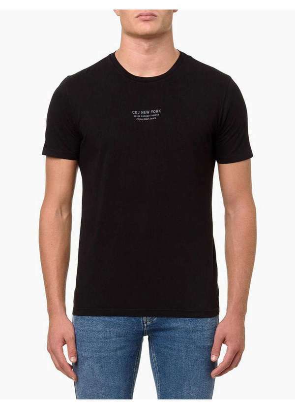 Calvin Klein Jeans - Camiseta Masculina Sunset Evening - Preto