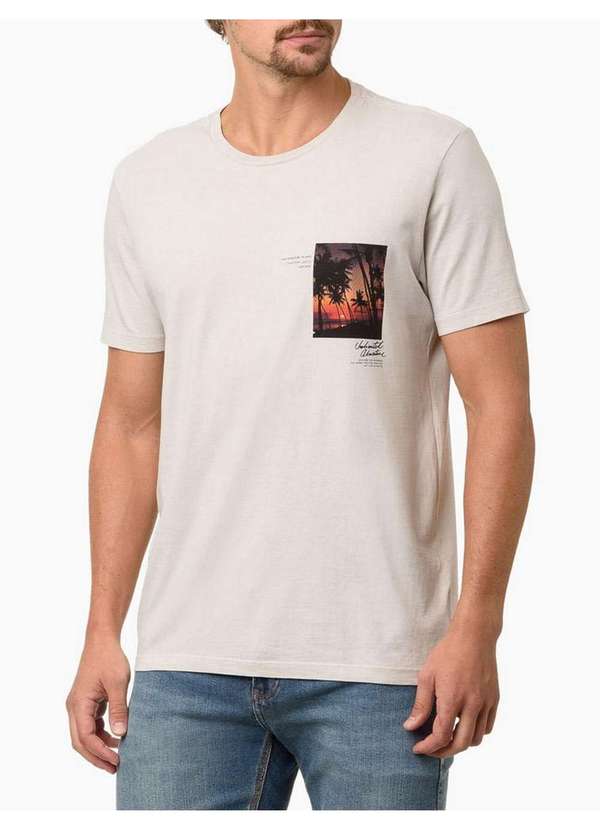 Calvin Klein Jeans - Camiseta Masculina Unlimited Adventure - Areia Bege