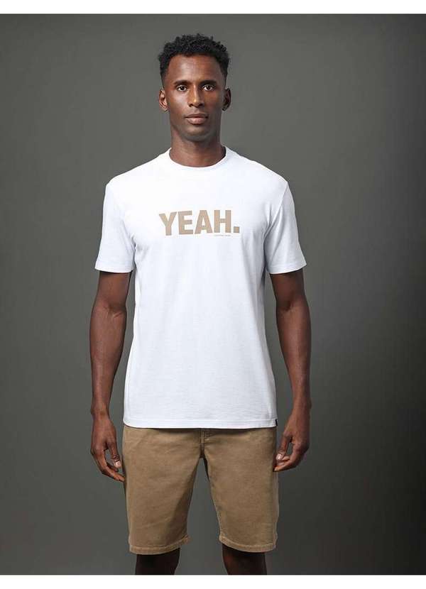 Calvin Klein Jeans - Camiseta Masculina Yeah Calvin Klein Jeans - Branco Branco 2