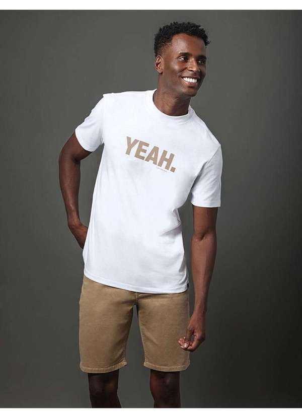 Calvin Klein Jeans - Camiseta Masculina Yeah Calvin Klein Jeans - Branco Branco 3