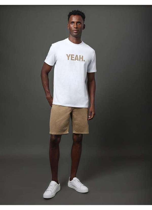Calvin Klein Jeans - Camiseta Masculina Yeah Calvin Klein Jeans - Branco Branco 4