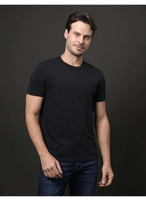 Calvin Klein Jeans - Camiseta Mc Basica Smooth Cotton - Preto Preto