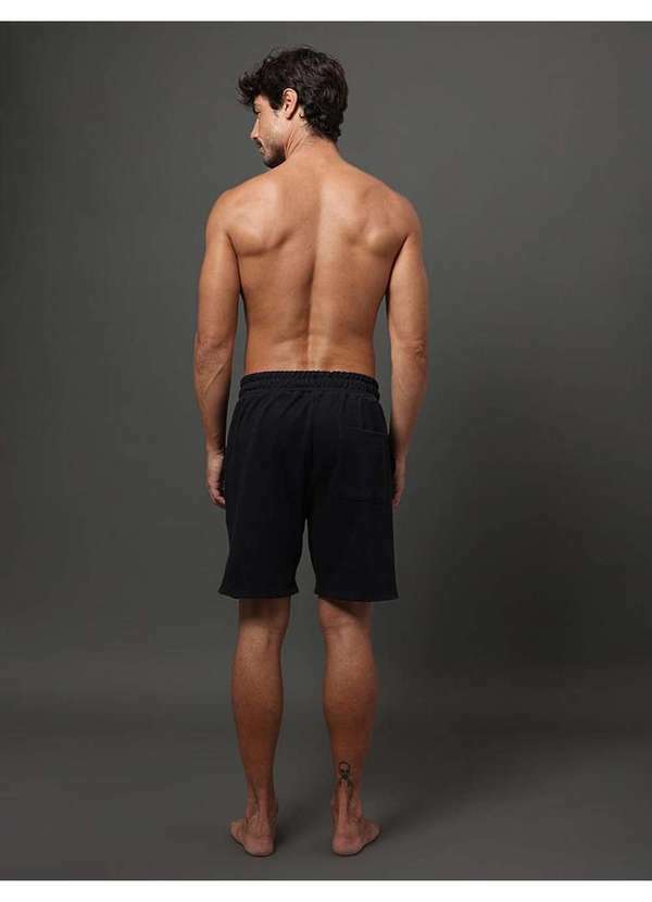 Calvin Klein Jeans - Bermuda Masculina Bolsos Suedine Calvin Klein Underwear - Preto Preto