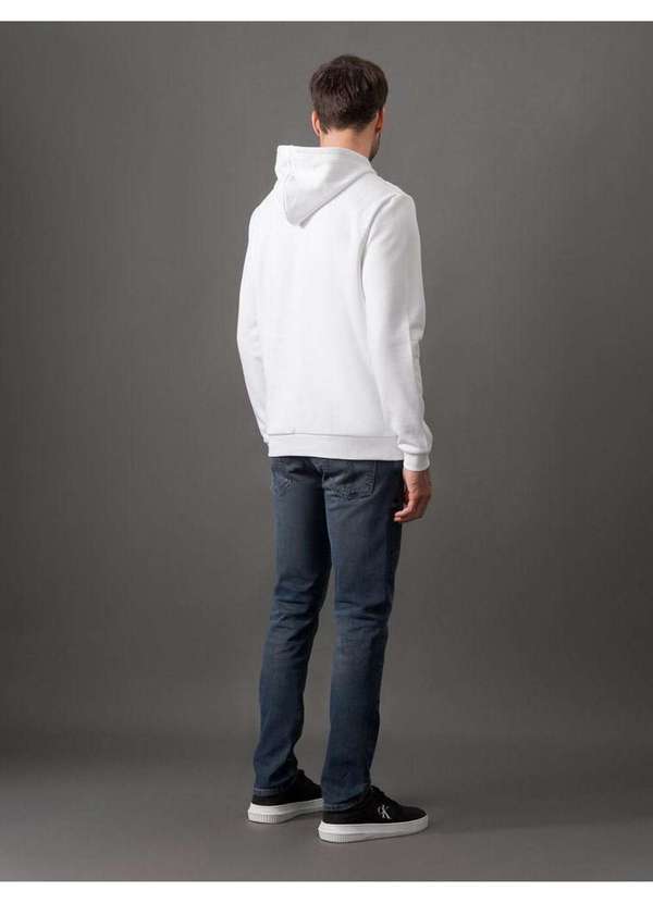 Moletom Calvin Klein Masculino Branco Calvin Klein Jeans Casaco