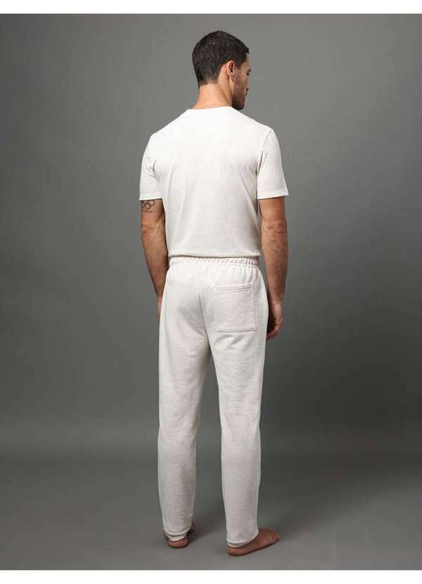 Calvin Klein Jeans - Calça Masculina Bolsos Linen Calvin Klein Underwear - Off White Branco