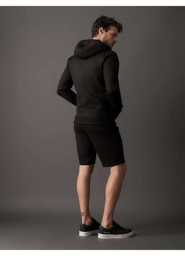 Calvin Klein Jeans - Casaco Masculino Dublado com Capuz Calvin Klein Jeans - Preto Preto