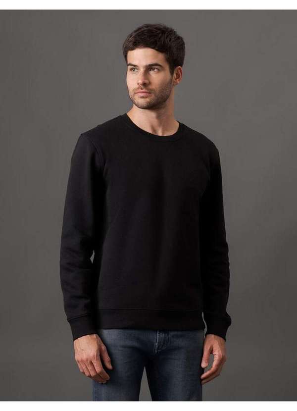 Calvin Klein Jeans - Casaco Masculino Moletom Bordado Calvin Klein Jeans - Preto Preto 1