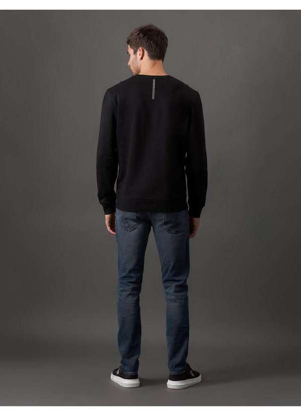 Calvin Klein Jeans - Casaco Masculino Moletom Bordado Calvin Klein Jeans - Preto Preto 2