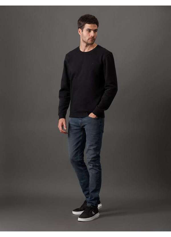 Calvin Klein Jeans - Casaco Masculino Moletom Bordado Calvin Klein Jeans - Preto Preto 3