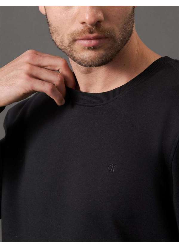 Calvin Klein Jeans - Casaco Masculino Moletom Bordado Calvin Klein Jeans - Preto Preto 4
