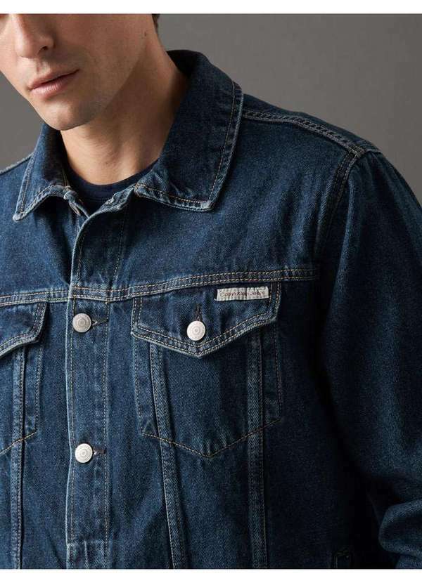 Calvin Klein Jeans - Jaqueta Jeans Masculina Trucker Calvin Klein Jeans - Marinho Azul 3