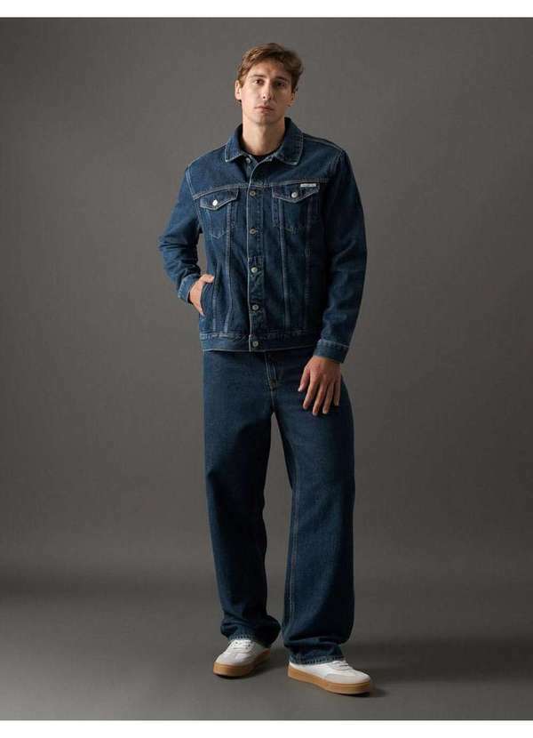 Calvin Klein Jeans - Jaqueta Jeans Masculina Trucker Calvin Klein Jeans - Marinho Azul 5