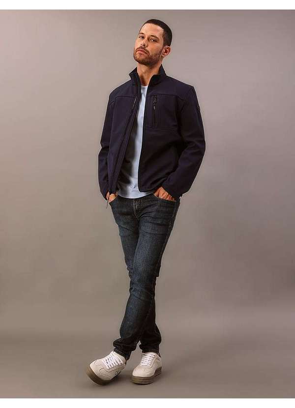 Calvin Klein Jeans - Jaqueta Masculina Basic Aquaguard Calvin Klein - Azul Royal Azul 2