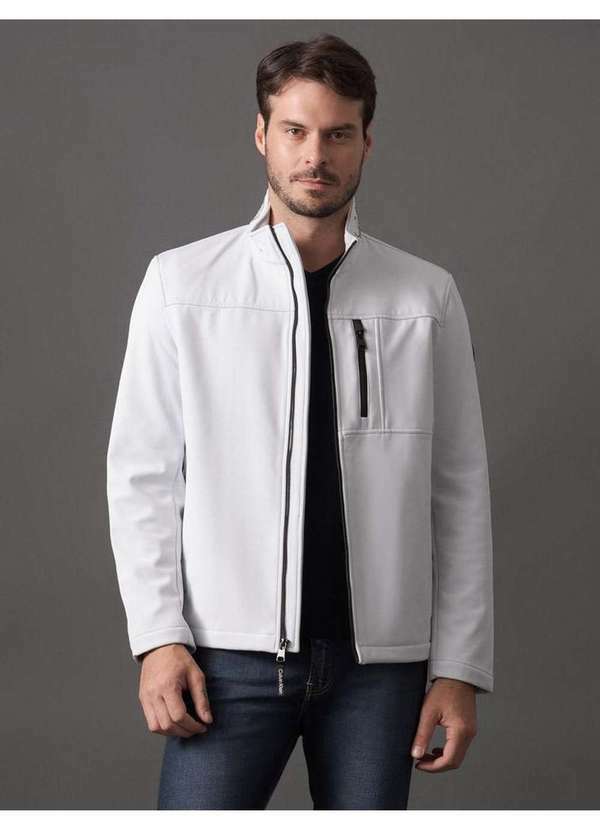Calvin Klein Jeans - Jaqueta Masculina Basic Aquaguard Calvin Klein - Branco Branco