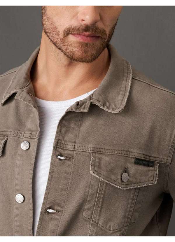 Calvin Klein Jeans - Jaqueta Masculina Color Trucker Calvin Klein Jeans - Caqui Medio Bege