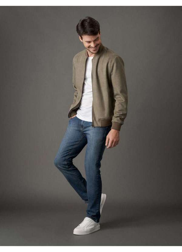 Calvin Klein Jeans - Jaqueta Masculina Suedde Calvin Klein - Militar Verde