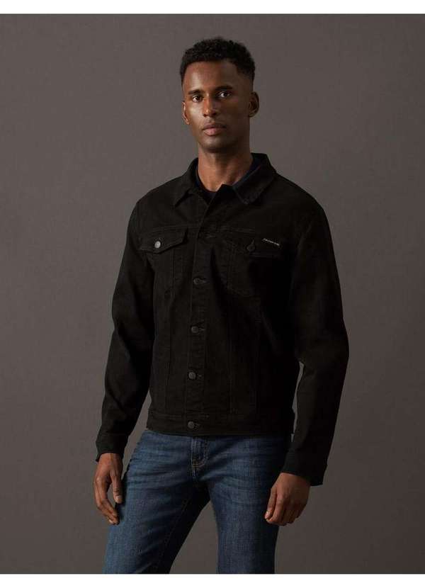 Calvin Klein Jeans - Jaqueta Masculina Trucker Infinite Black Calvin Klein - Preto Preto