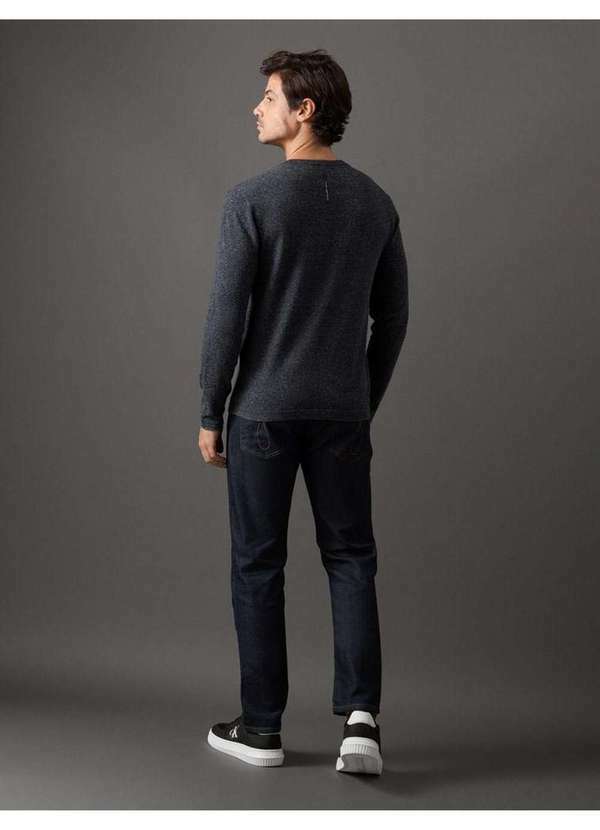 Calvin Klein Jeans - Tricot Masculino Gola Careca Calvin Klein Jeans - Preto Preto 2