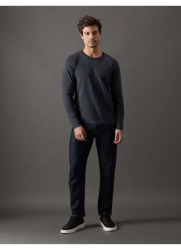 Calvin Klein Jeans - Tricot Masculino Gola Careca Calvin Klein Jeans - Preto Preto 3