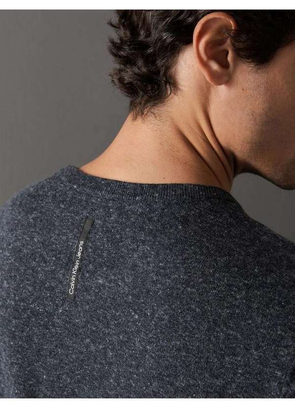 Calvin Klein Jeans - Tricot Masculino Gola Careca Calvin Klein Jeans - Preto Preto 4