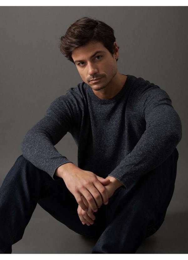 Calvin Klein Jeans - Tricot Masculino Gola Careca Calvin Klein Jeans - Preto Preto 5