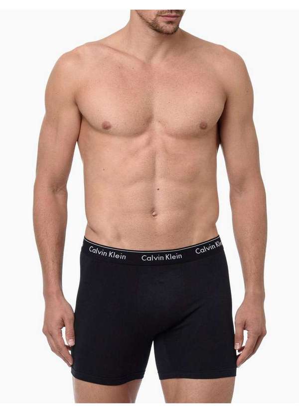 Calvin Klein Underwear - Cueca Boxer Básica Elástico Logo - Preto Preto