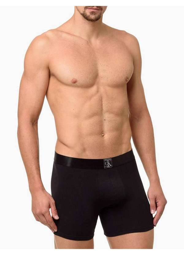 Calvin Klein Jeans - Cueca Boxer Cotton 1996 Fashion Calvin Klein Underwear - Preto Preto
