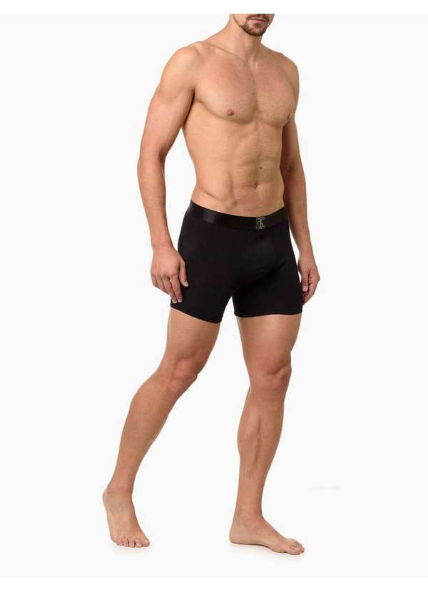 Calvin Klein Jeans - Cueca Boxer Cotton 1996 Fashion Calvin Klein Underwear - Preto Preto 2