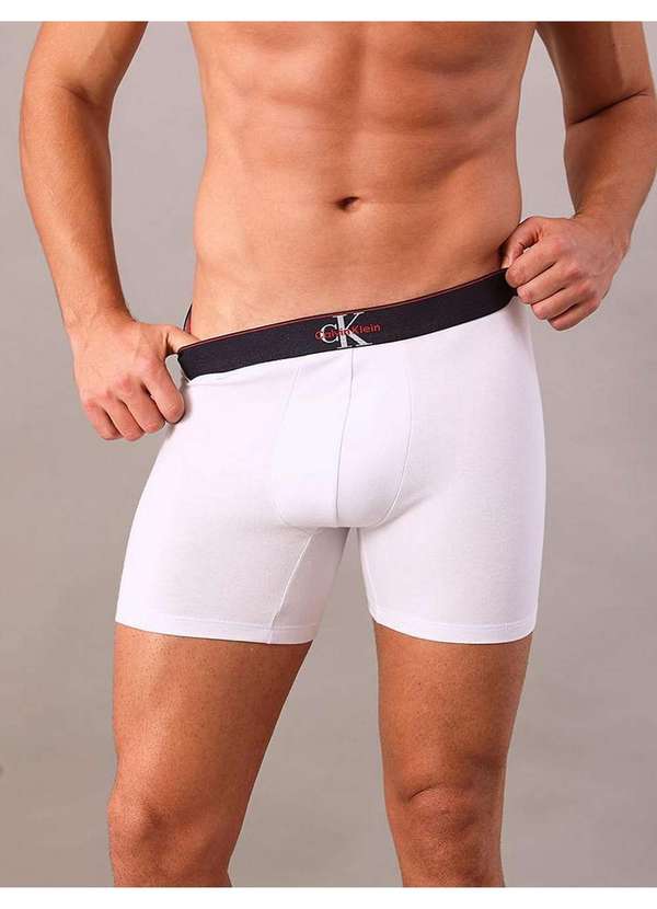 Calvin Klein Jeans - Cueca Boxer Cotton Monogram Calvin Klein Underwear - Branco 2 Branco 4
