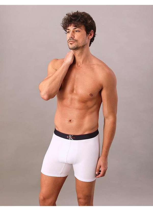 Calvin Klein Jeans - Cueca Boxer Cotton Monogram Calvin Klein Underwear - Branco 2 Branco 5
